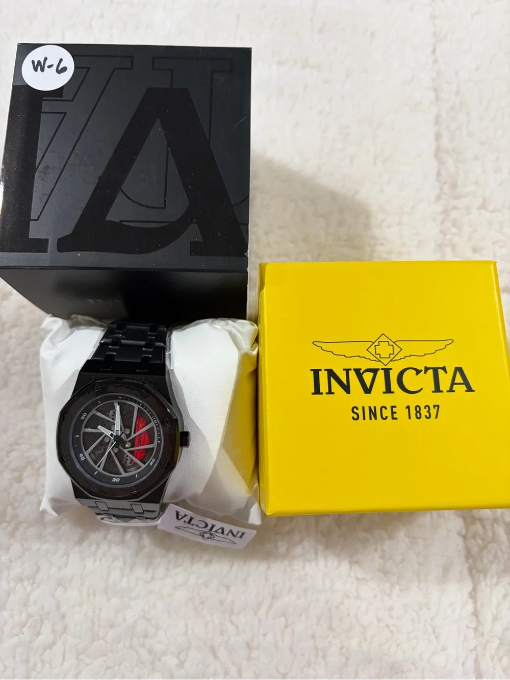 Invicta Speedway Black Watch with Red Accent Men's Stainless Steel Bracelet